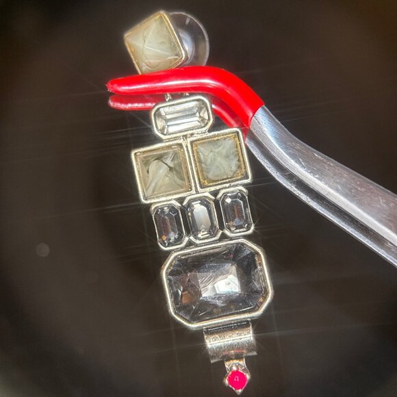 Multi-Stone with Pink End Stone Earrings - Picture 2 of 8